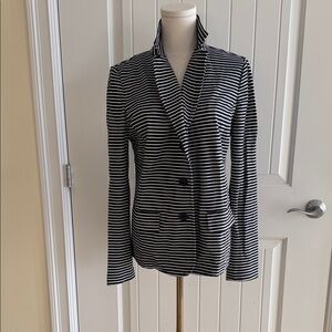 Striped Navy and White Women's Blazer